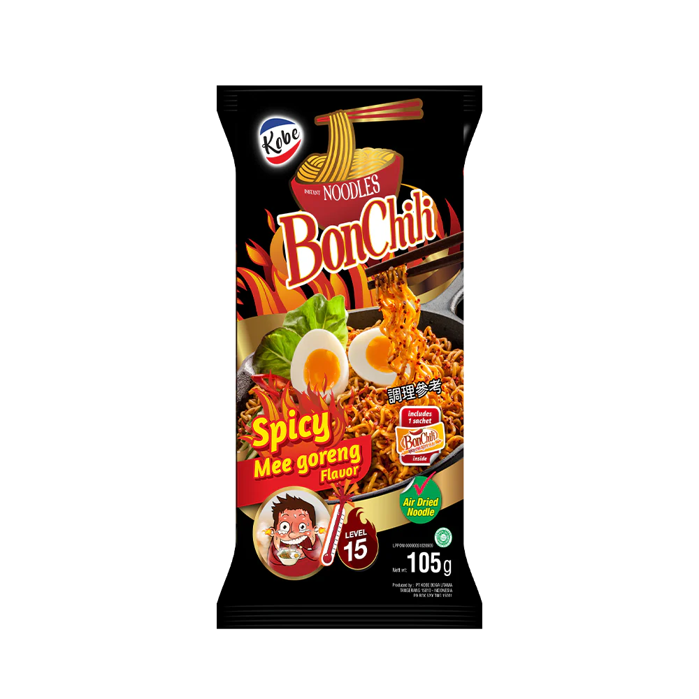 Kobe Mie Instant Noodle Bonchili Lv 15 105g