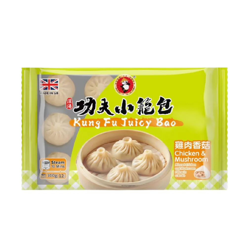 KUNGFU Chicken & Mushroom Siu Loong Bun 300g (Frozen)