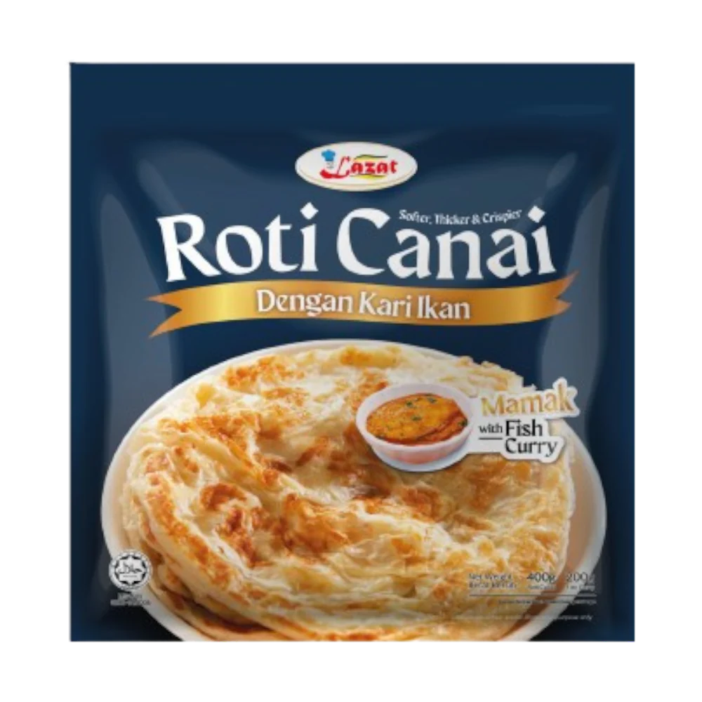 LAZAT ROTI CANAI- FISH CURRY 4'S 600g (Frozen)