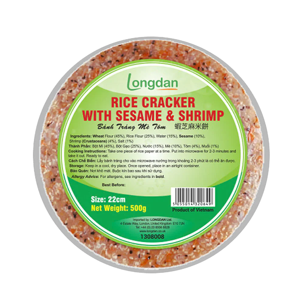 LD Rice Cracker With Shrimp & Sesame 22cm 500g