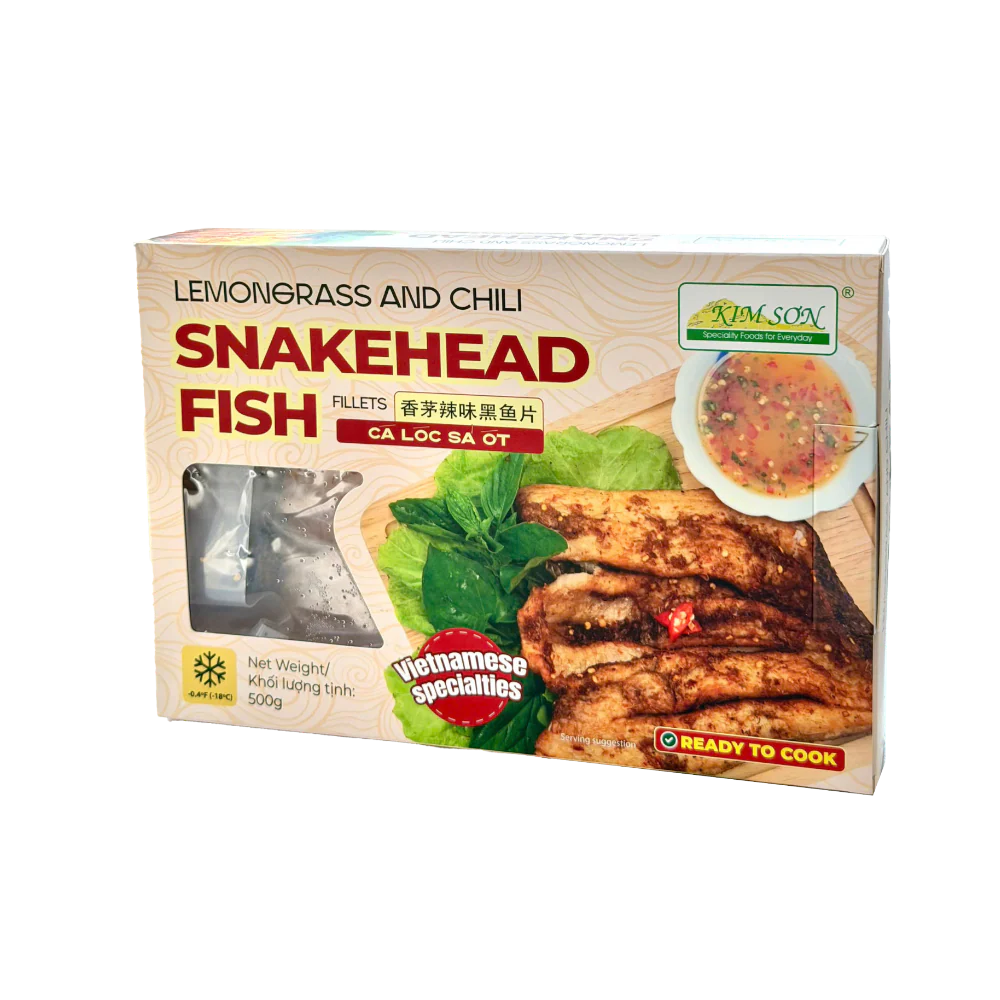 KIM SON Lemongrass And Chili Snakehead Fish Fillets 500G (Frozen)