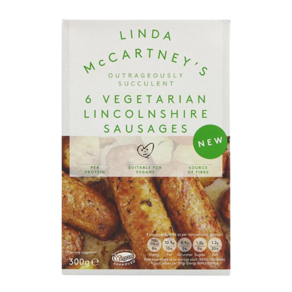 LINDA MCCARTNEY Lincolnshire Sausages 300g (Frozen)