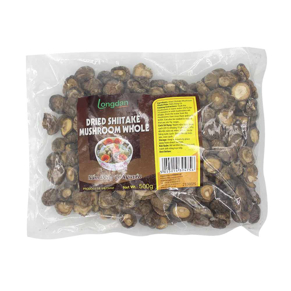 Longdan Dried Shiitake Mushroom Whole 500g (Case 20)