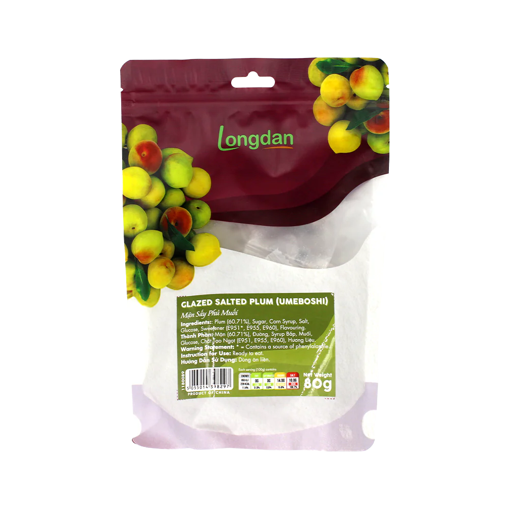 Longdan Glazed Salted Plum (umeboshi) 80g