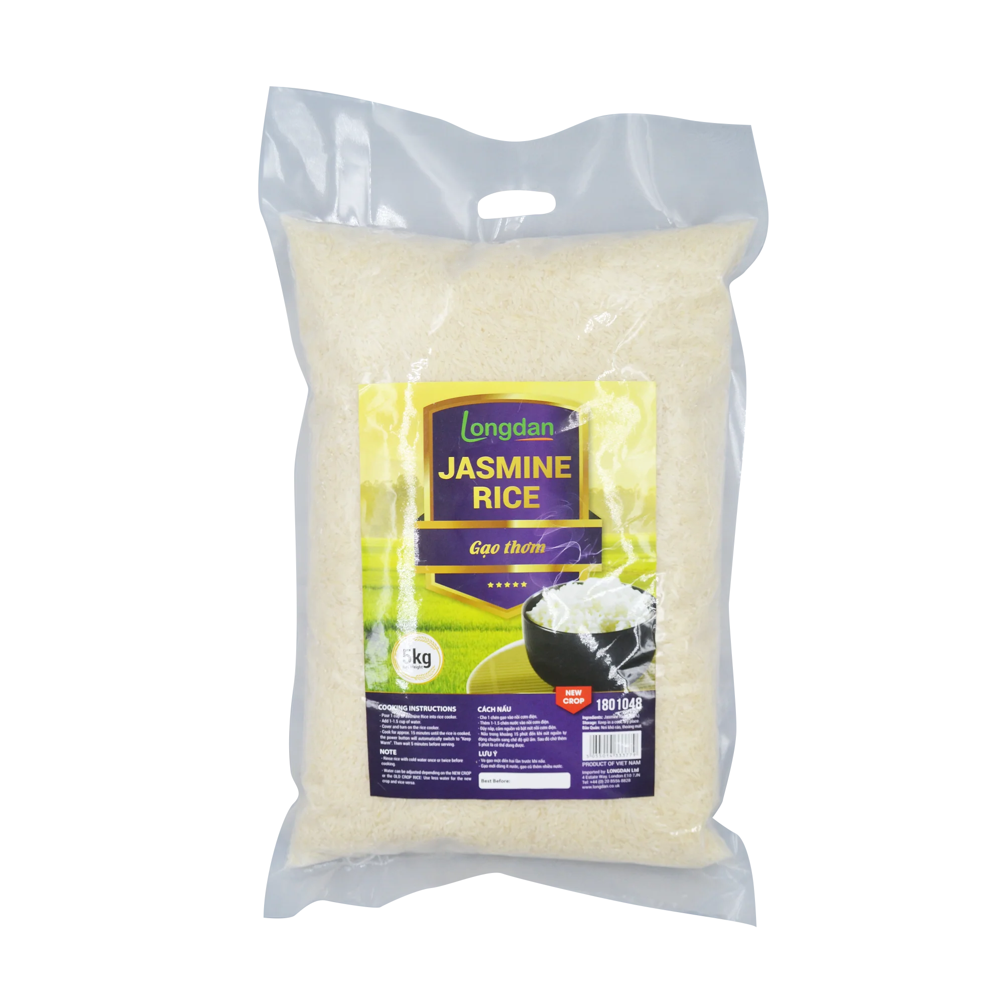 Longdan Jasmine Rice 5kg (Case 2)