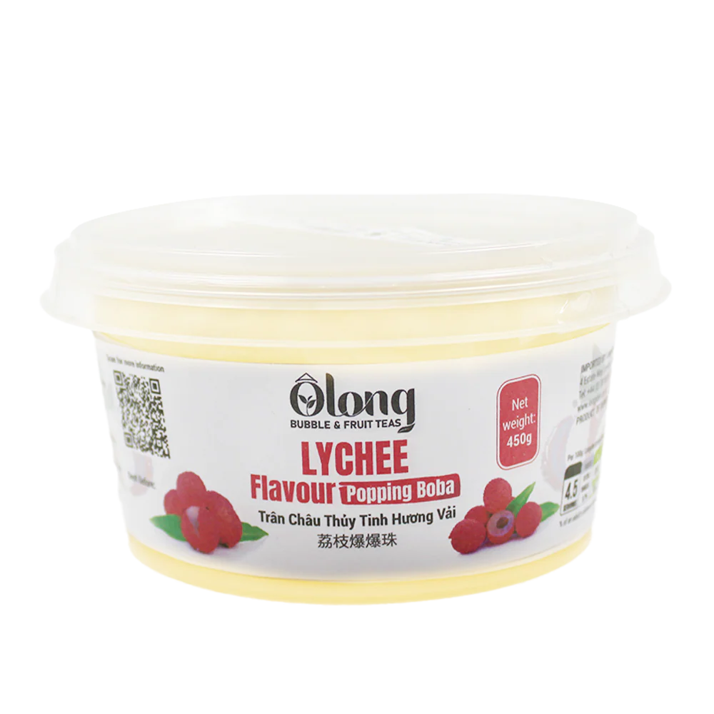 Olong Lychee Popping Boba 450g