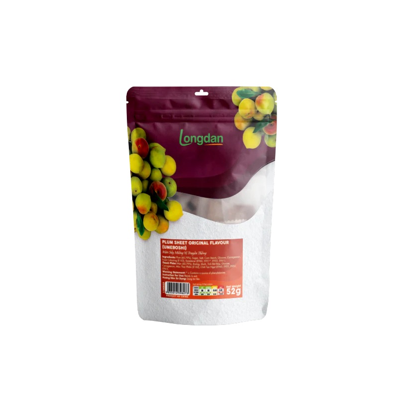 Longdan Plum Sheet Original flavour (umeboshi) 52g