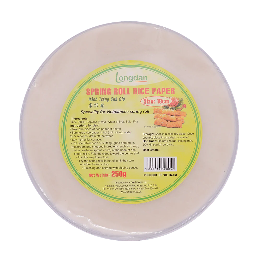 Longdan Spring Roll Rice Paper 18cm 250g (Case 40)