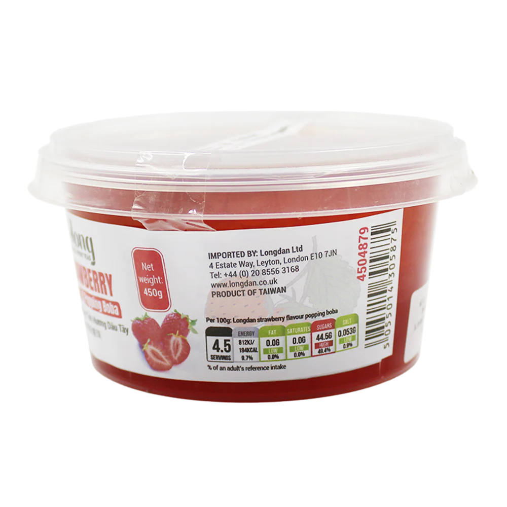 Olong Strawberry Popping Boba 450g - Image 2