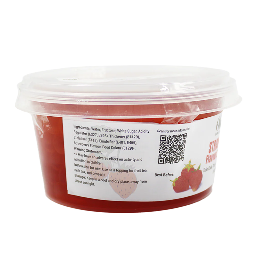 Olong Strawberry Popping Boba 450g - Image 3