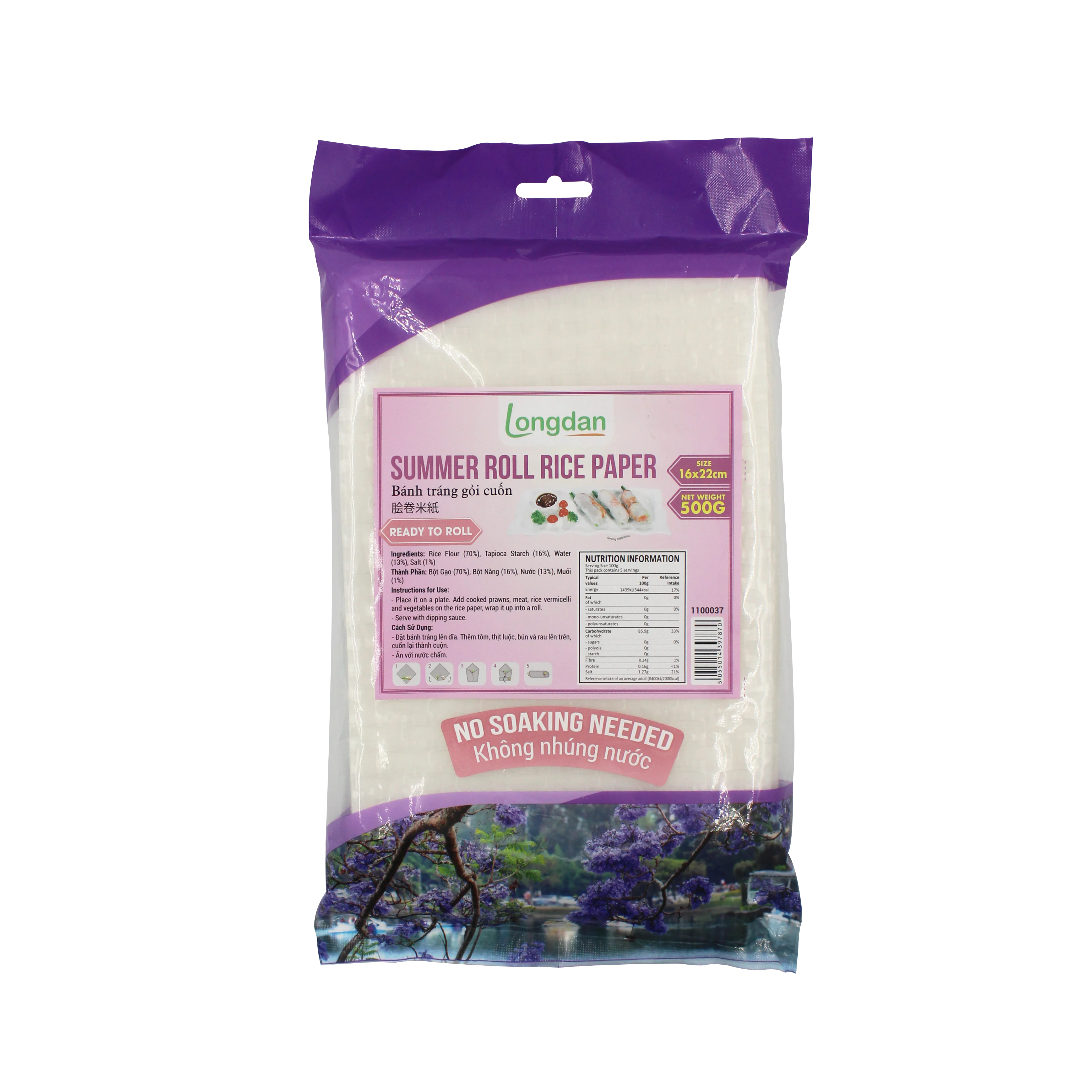 LONGDAN Summer Roll Rice Paper 500gr