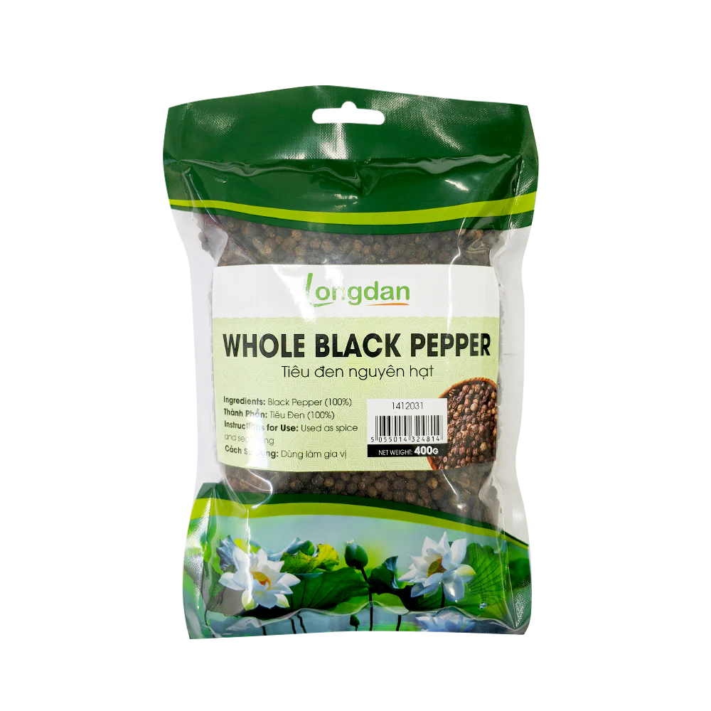 Longdan Whole Black Pepper 400g (Case 20)