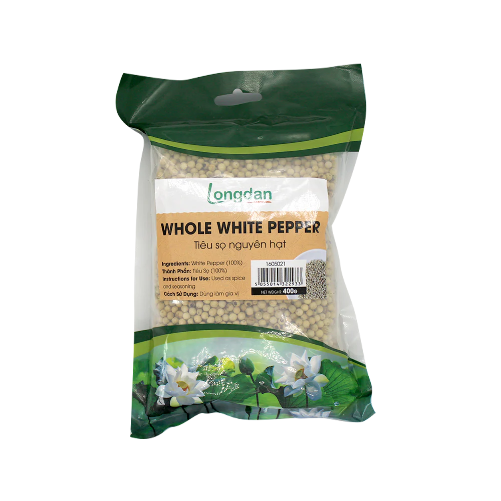 Longdan Whole White Pepper 400g (Case 20)