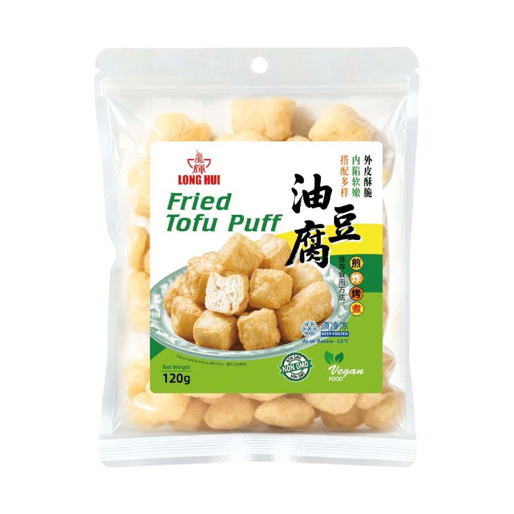 LONGHUI Fried Tofu Puff 120g (Frozen)