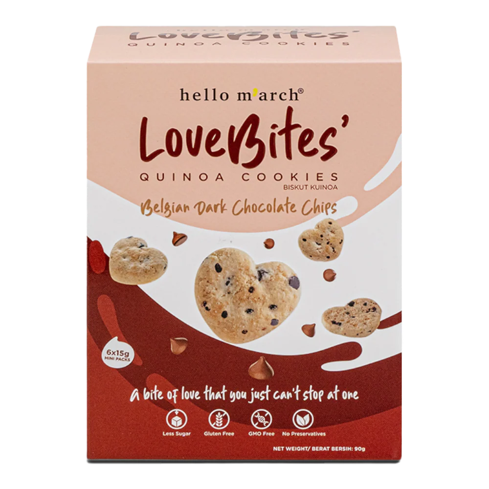 LOVE BITES Quinoa Cookies - Belgian Dark Chocolate Chips 90g