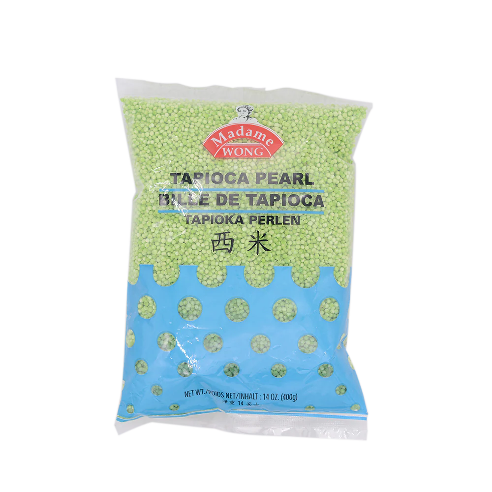 MADAME WONG Tapioca Pearl Small (Green) 400g (Case 50)