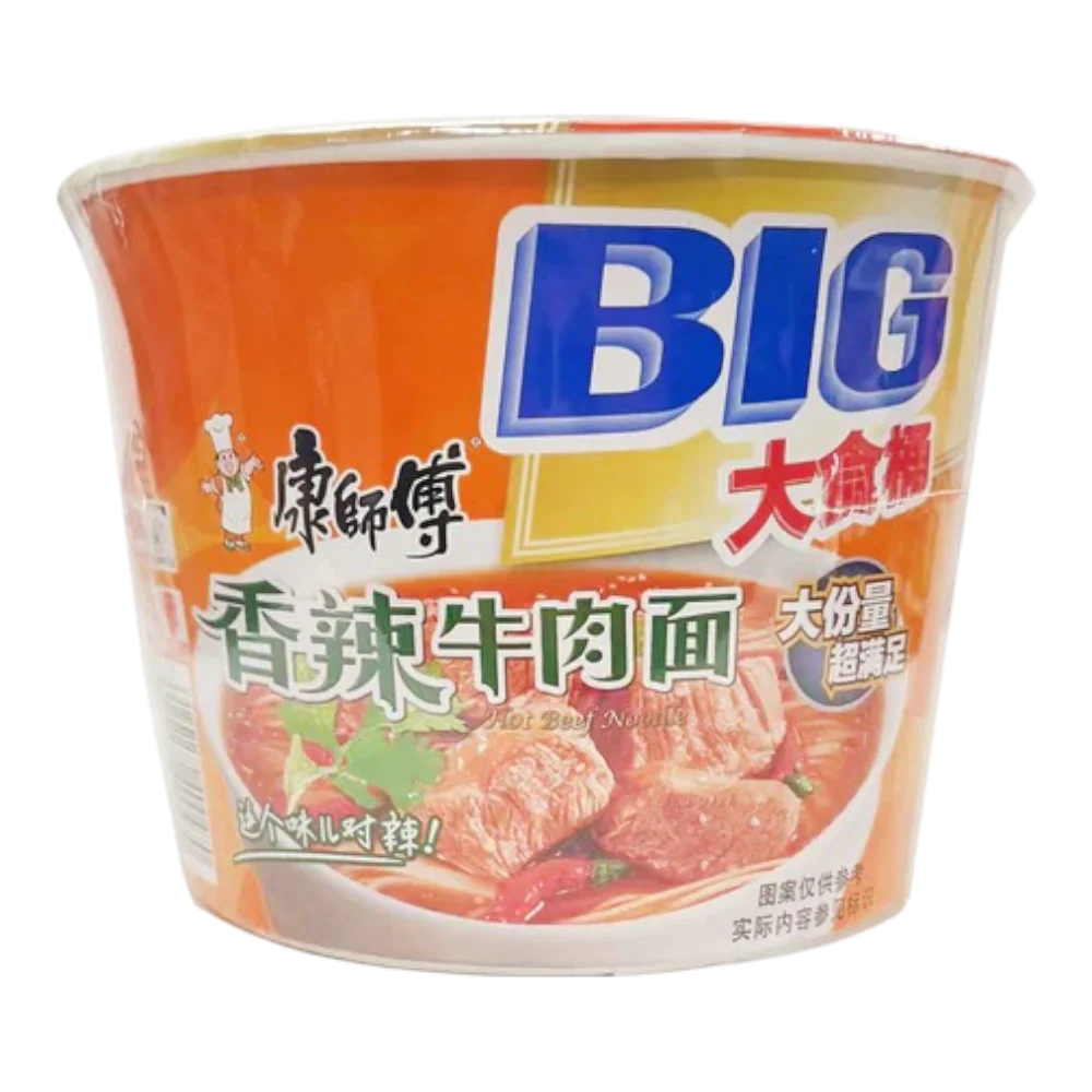 MASTER KONG KSF Instant Noodles - Spicy Artificial Beef Flavour (Bowl) 114g (Case 12)