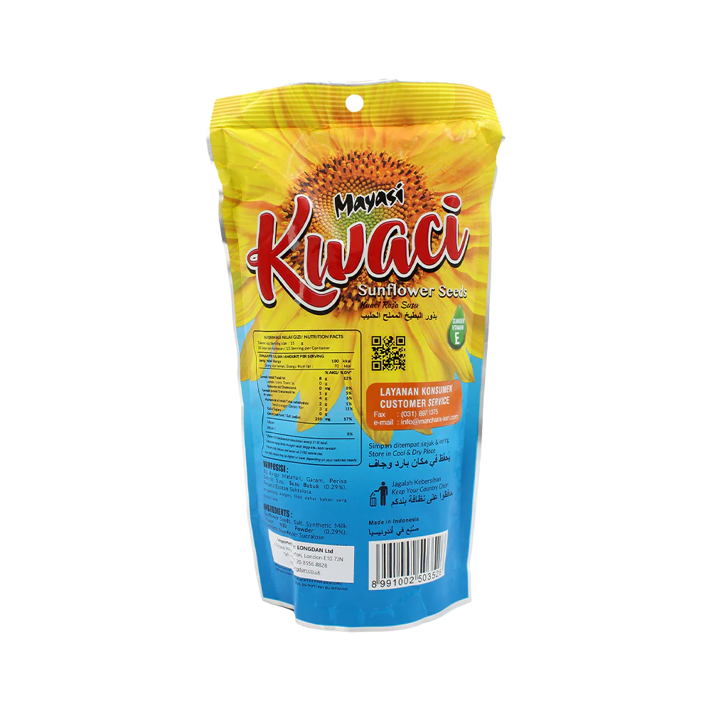 Mayasi Kwaci Sunflower Seeds - Milk Flv 150g - Image 2