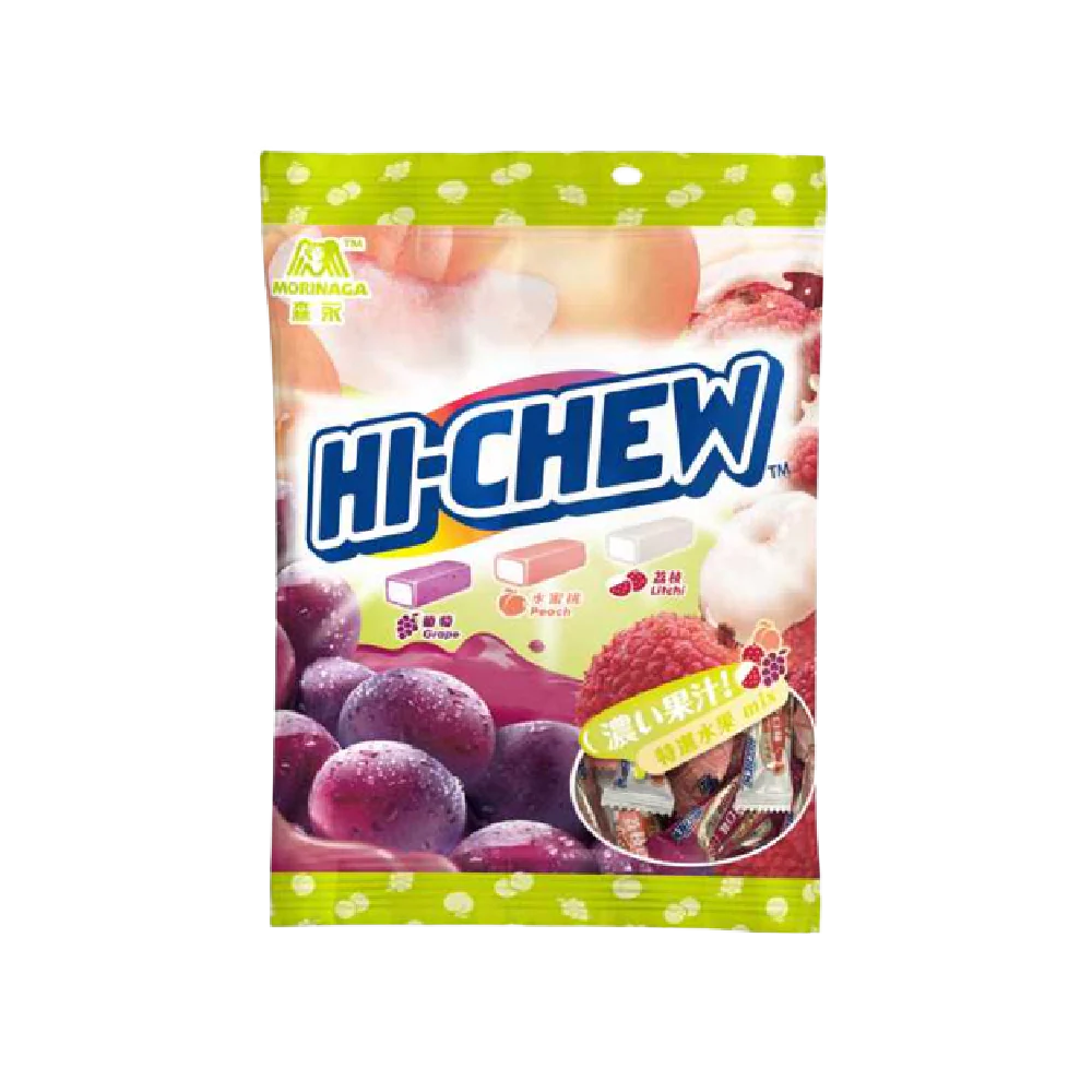 MORINAGA Hi-Chew Grape, Peach & Lychee Favors 110g