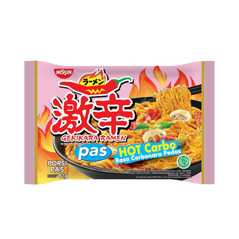 NISSIN Gekikara Ramen Hot Carbo 81g