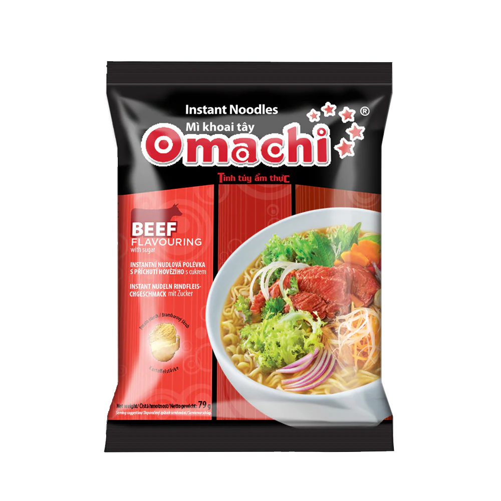 OMACHI Instant Noodles With Potato Starch _ Beef Flavouring 79g