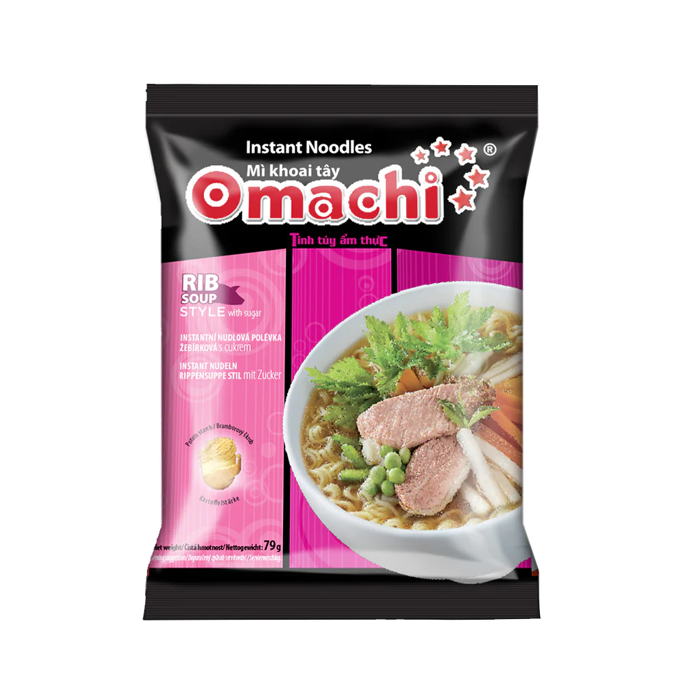 OMACHI Instant Noodles With Potato Starch _ Rib Soup Style 79g