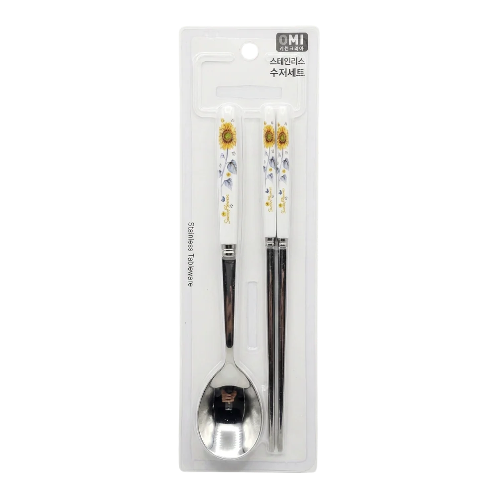 OMI Spoon & Chopstick Set Sun Flower 96g