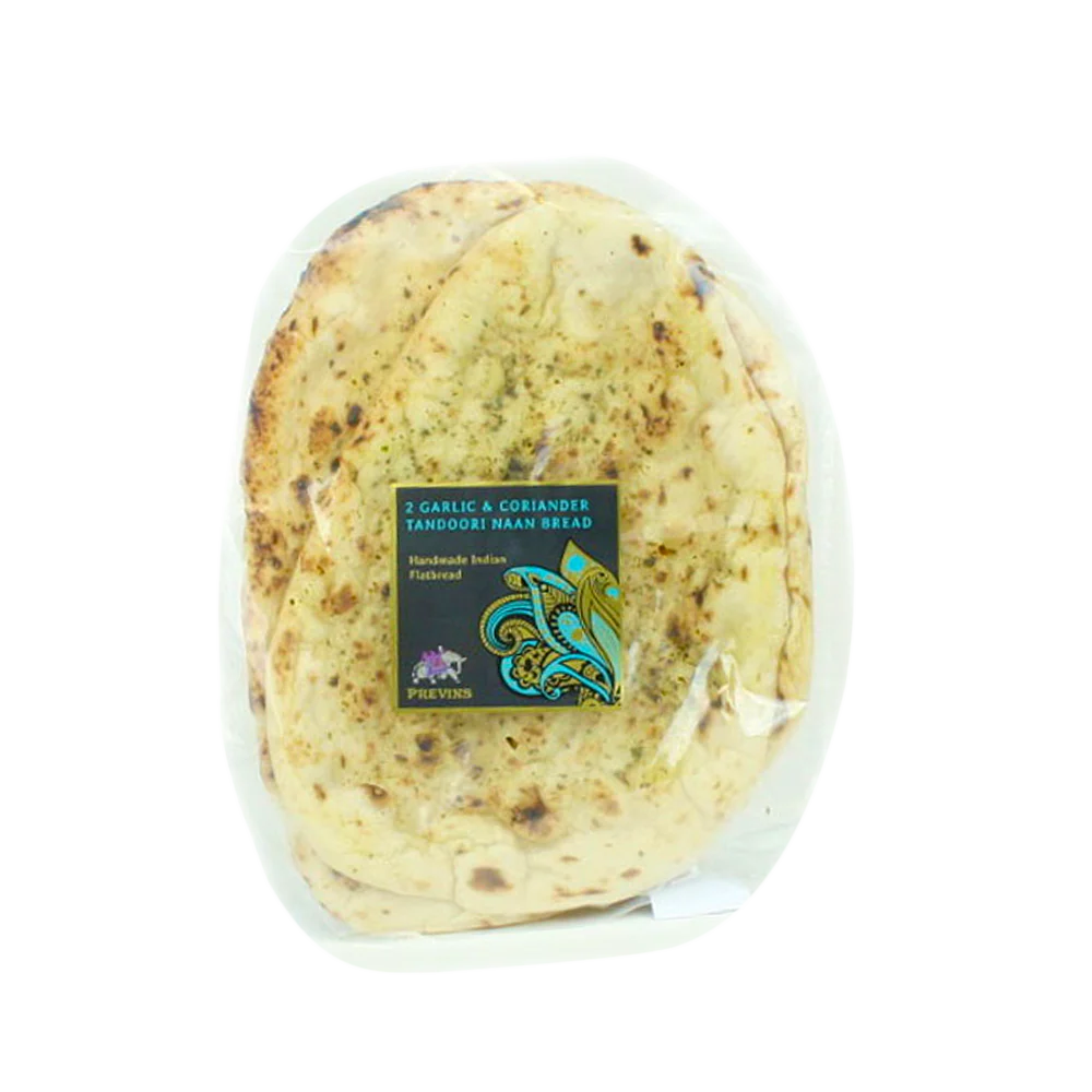 PREVINS Garlic & Coriander Naan Bread 225g (BBD 20/12/2022)