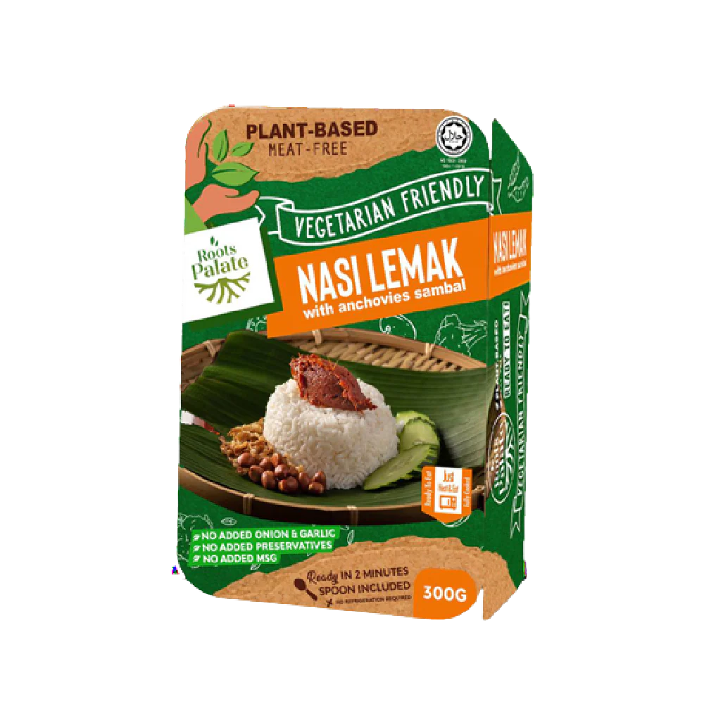 Roots Palate Vegetarian Nasi Lemak With Anchovies Sambal 300g