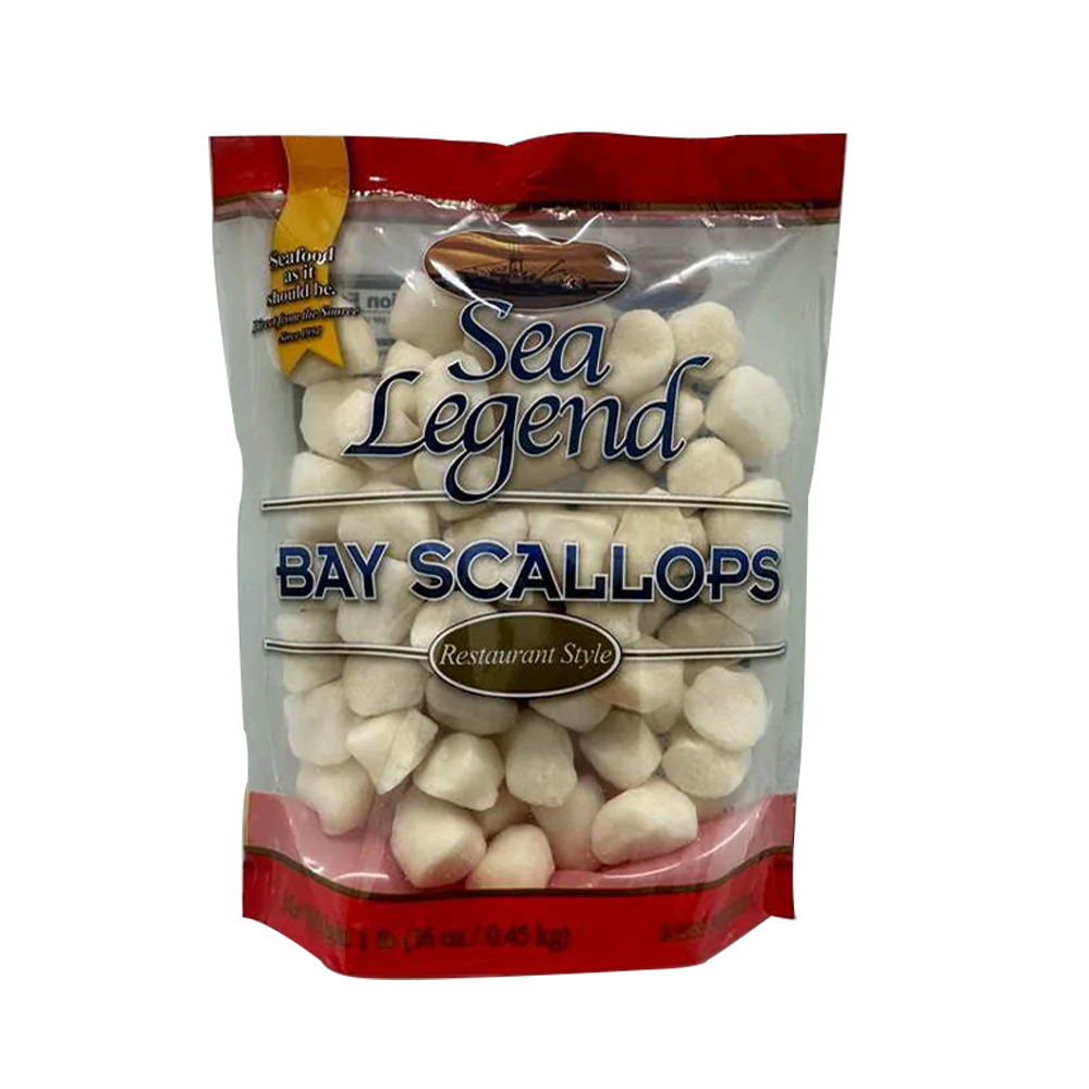 Sea Legend IQF Raw Roeless Bay Scallops 40-60 454gnet (Frozen)