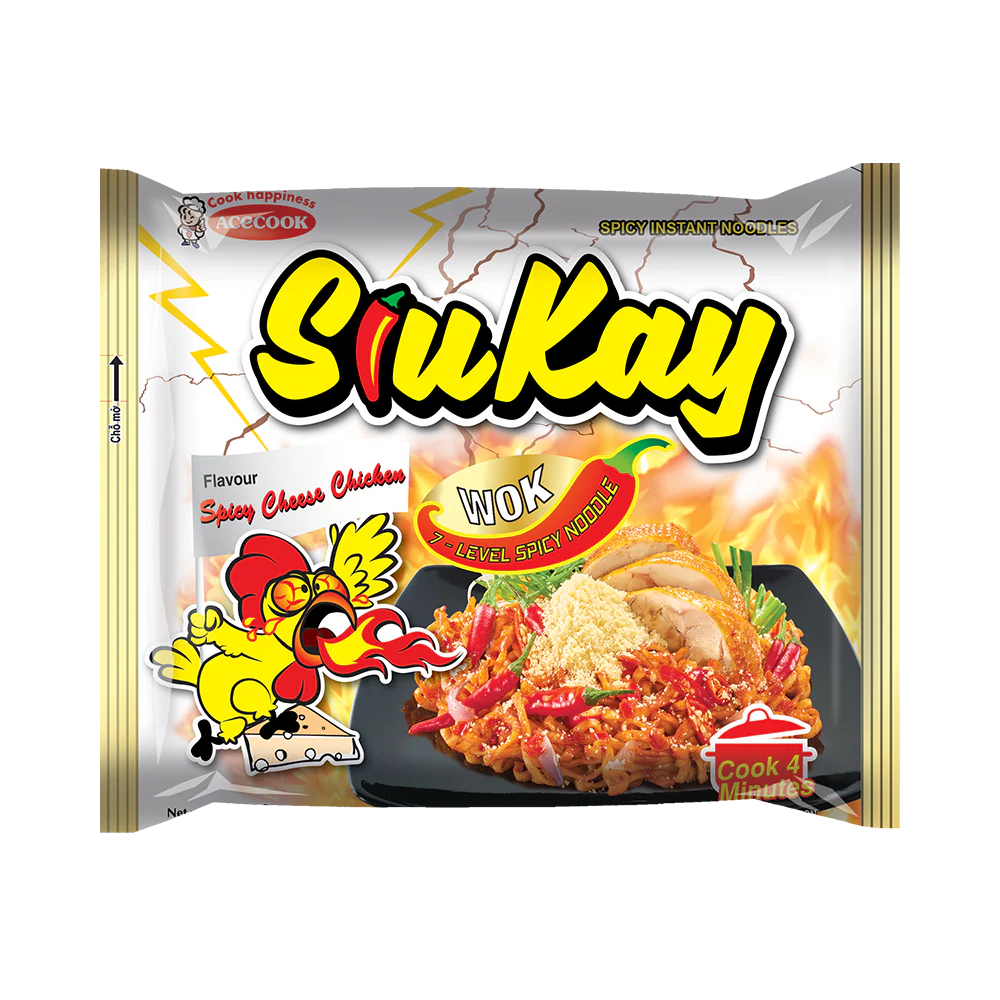 SIUKAY Instant Noodles Spicy Cheese Chicken Flavor 127g