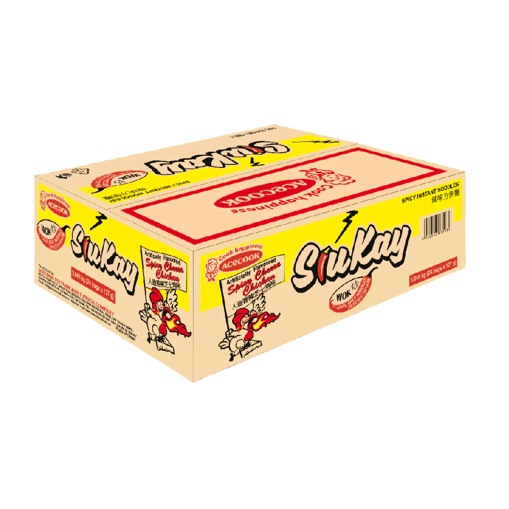 SIUKAY Instant Noodles Spicy Cheese Chicken Flavor 127g (Case 24)