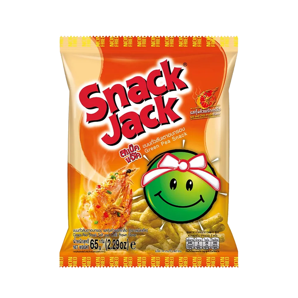 SNACK JACK Green Pea Salt & Chill Prawn 62g