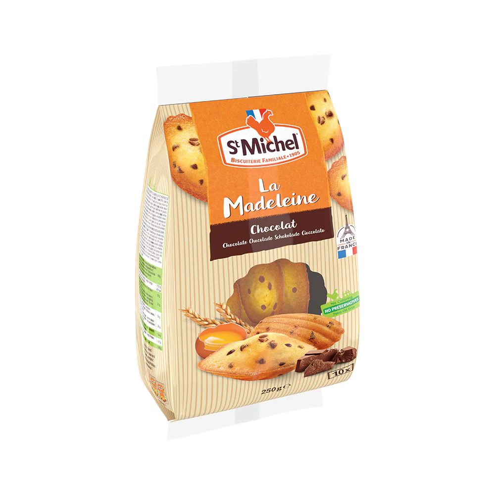 ST MICHEL Traditional Madeleines Choc Chips 250G - Image 2