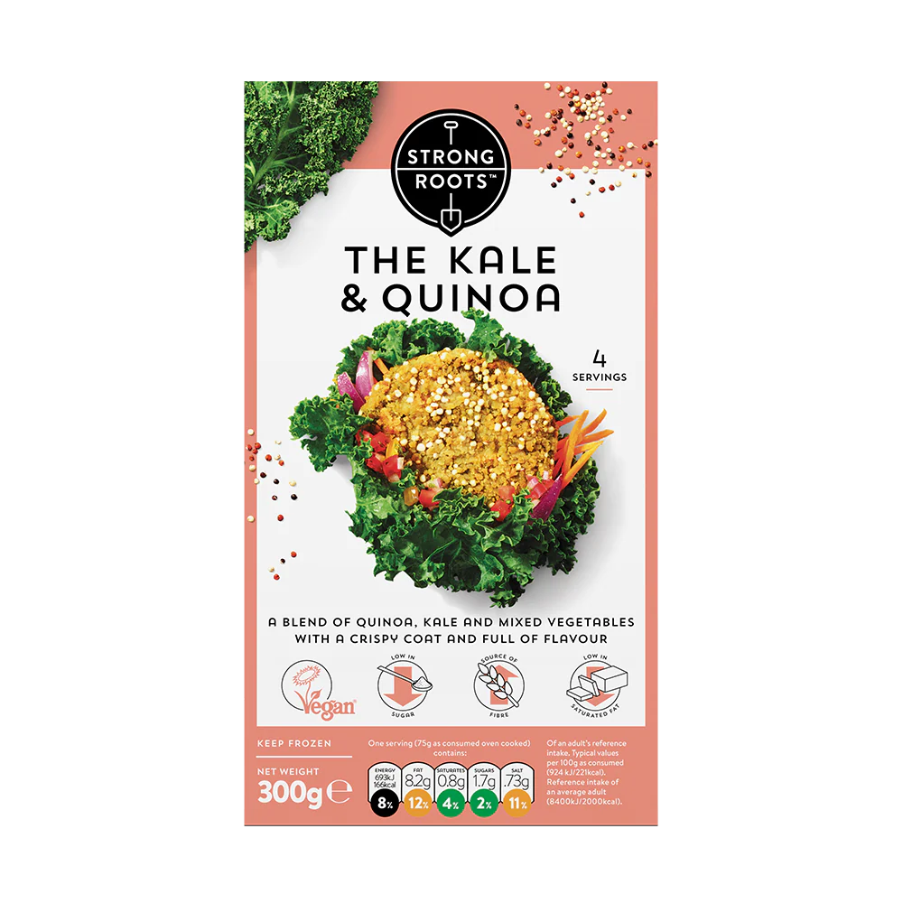 STRONG ROOTS Kale & Quinoa Burger 300g (Frozen)