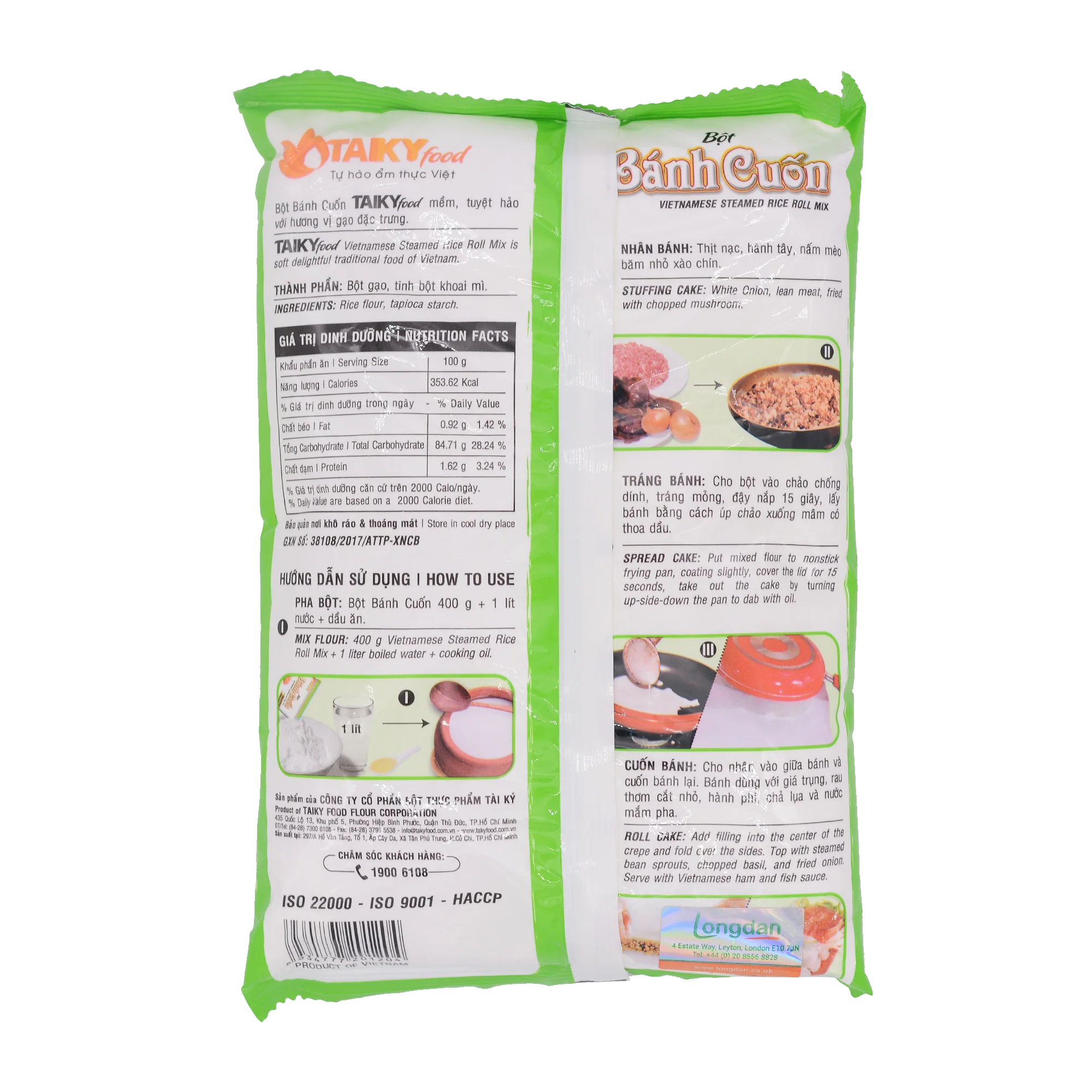 Tai Ky Rolled Rice Pancake Flour 400g - Image 2