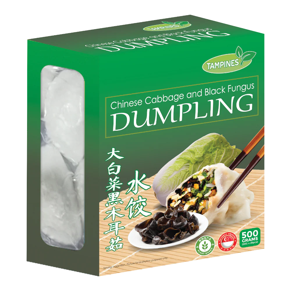 TAMPINES Chinese Cabbage and Black Fungus Dumplings 500g (Frozen)