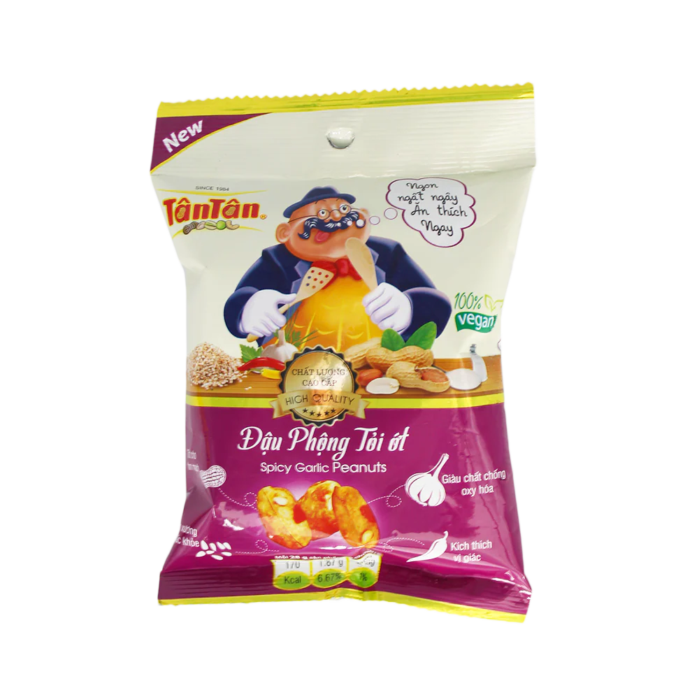 Tan Tan Spicy Garlic Peanuts 42G (Case 80)