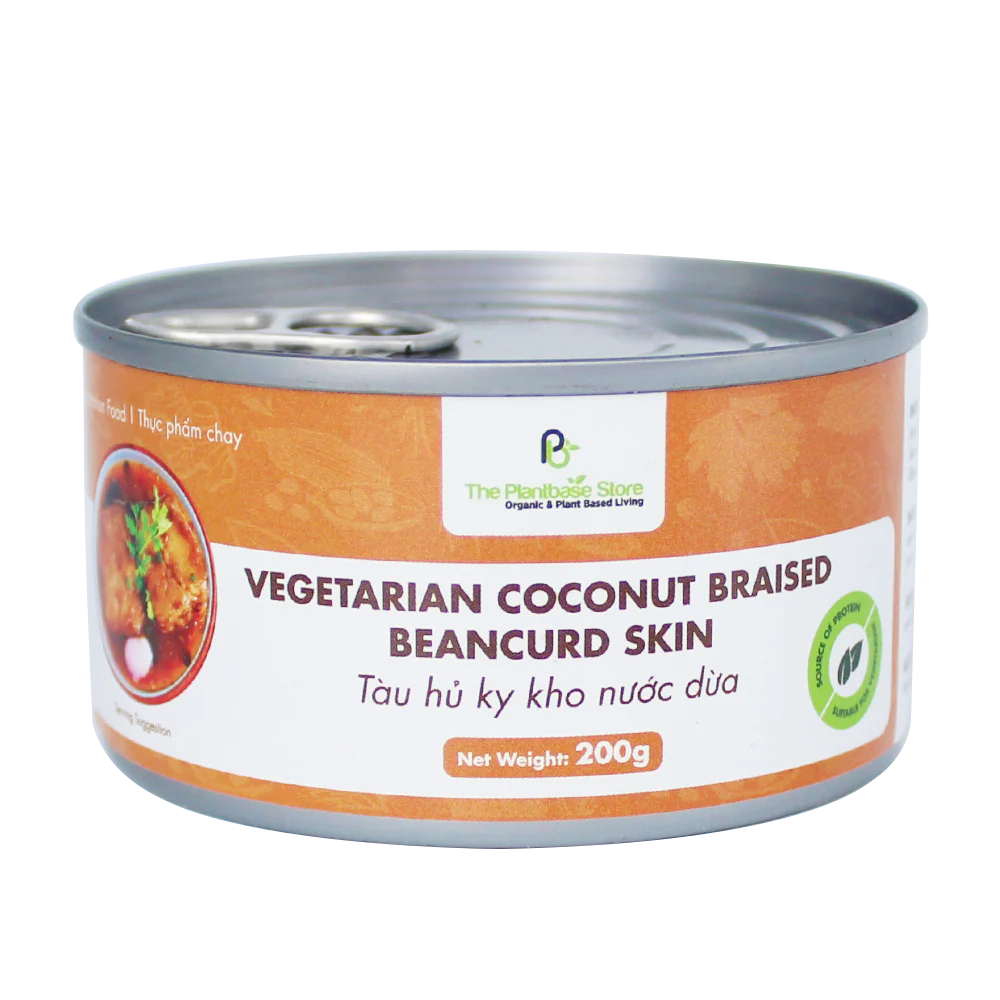 The Plantbase Store Canned Vegetarian Coconut Braised Beancurd Skin 200g