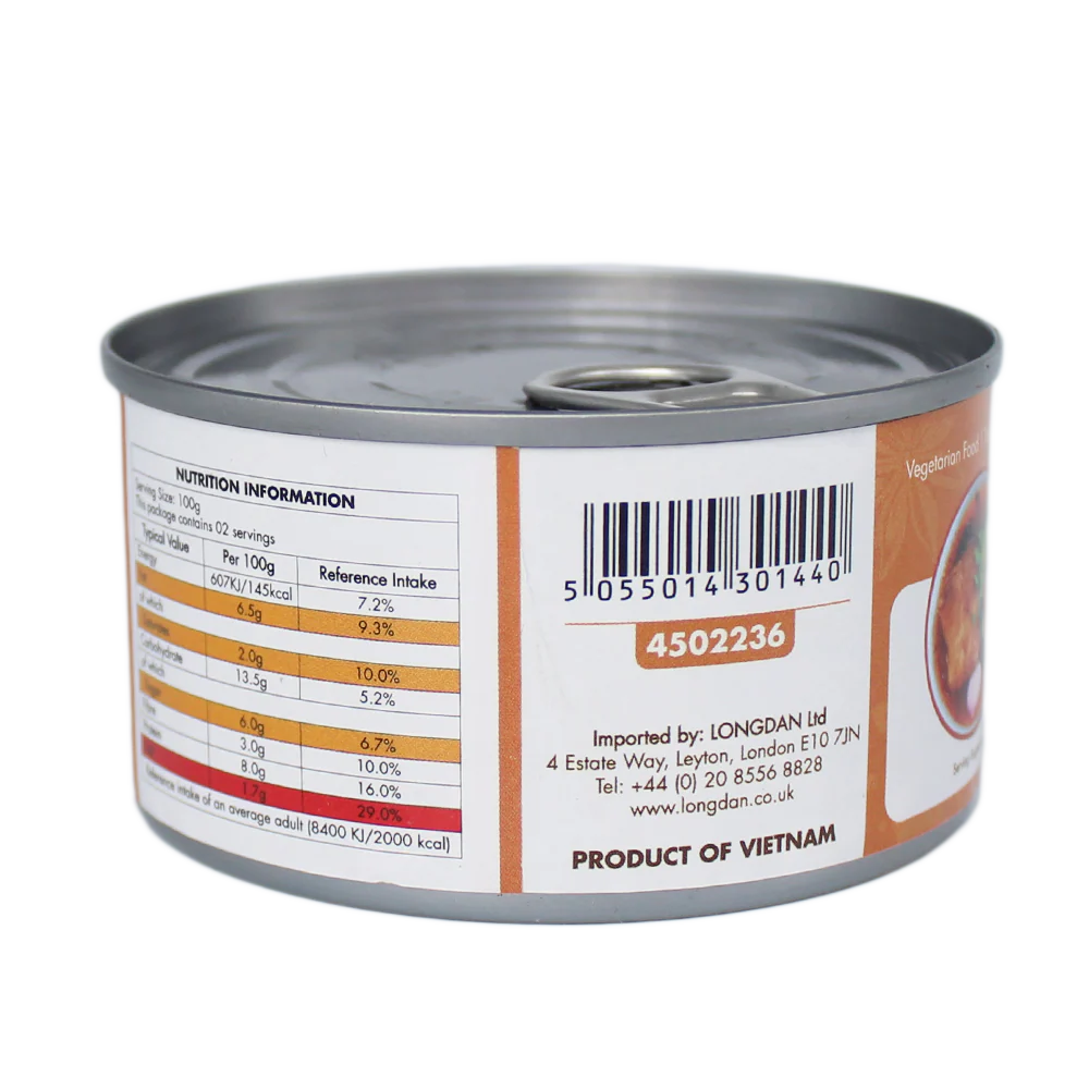 The Plantbase Store Canned Vegetarian Coconut Braised Beancurd Skin 200g - Image 3