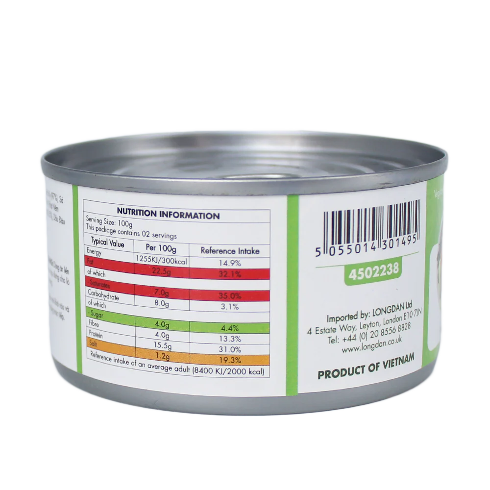 The Plantbase Store Canned Vegetarian Lemongrass Chilli Beancurd Skin Stir Fry 200g - Image 3