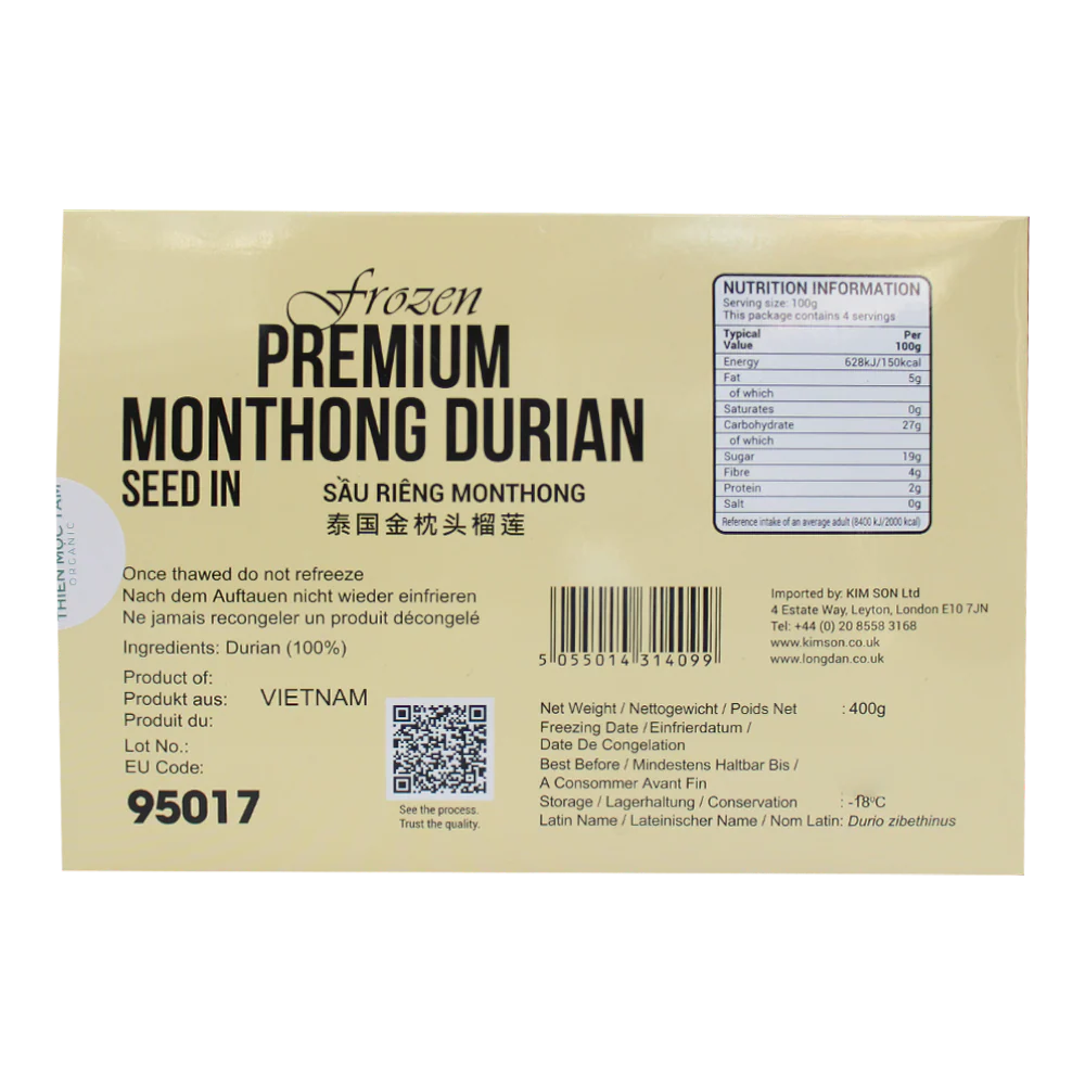 THE PLANTBASE STORE Frozen Premium Monthong Durian Seed In 400G (Frozen) - Image 2