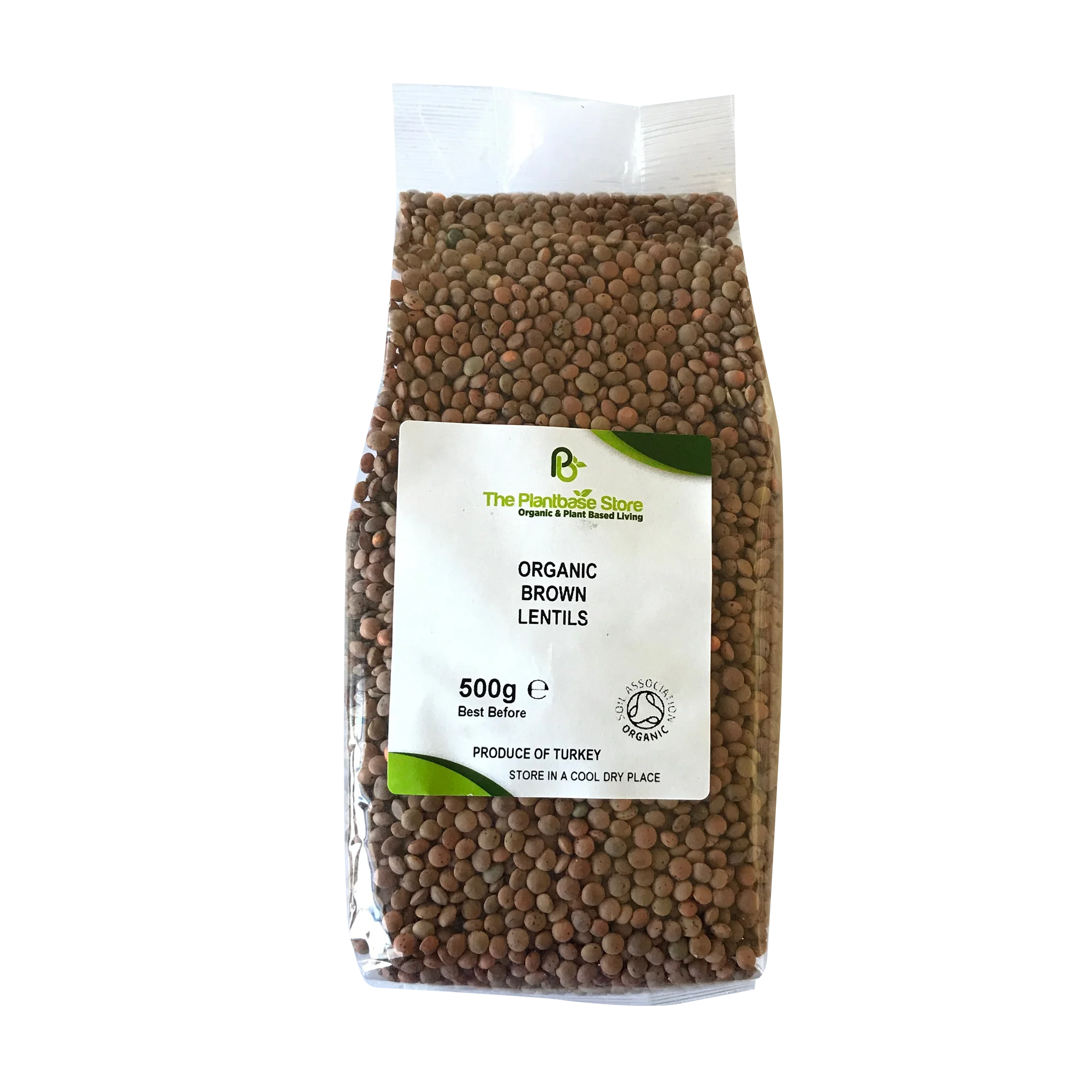 The Plantbase Store Organic Lentils Brown 500g