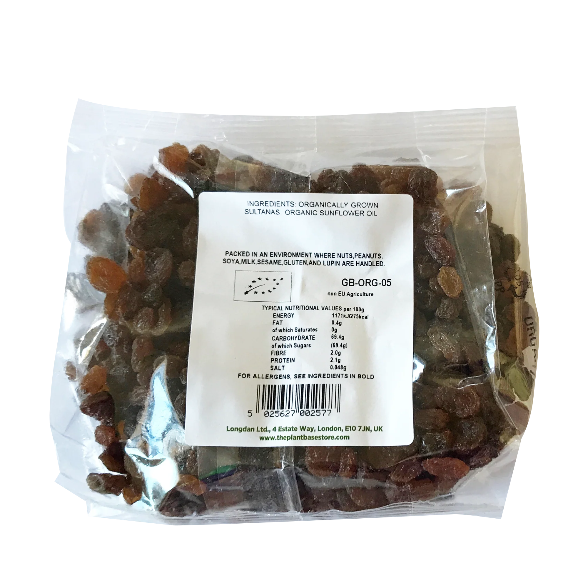 The Plantbase Store Organic Sultanas 250g - Image 2
