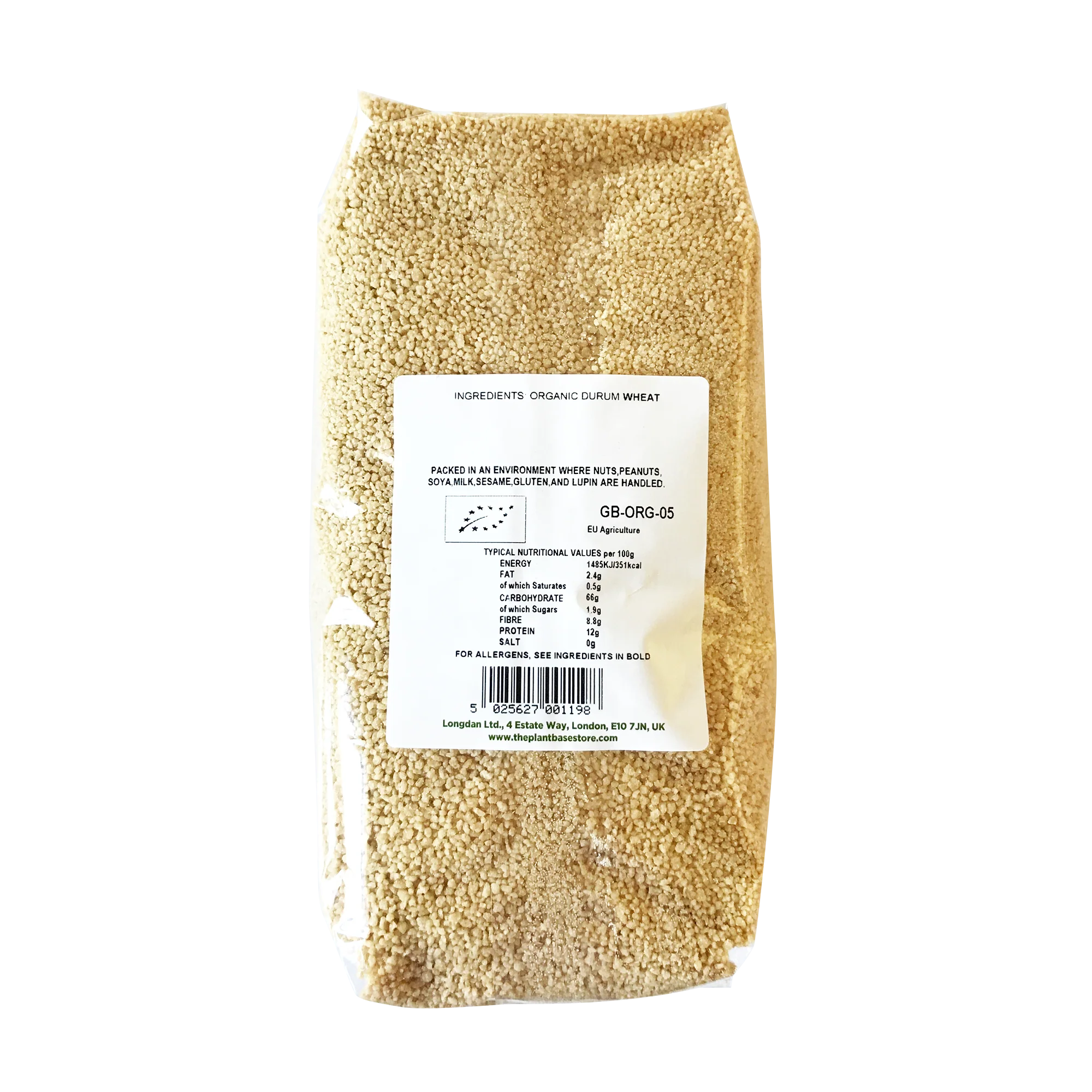 The Plantbase Store Organic Wholemeal Cous-Cous 500g - Image 2