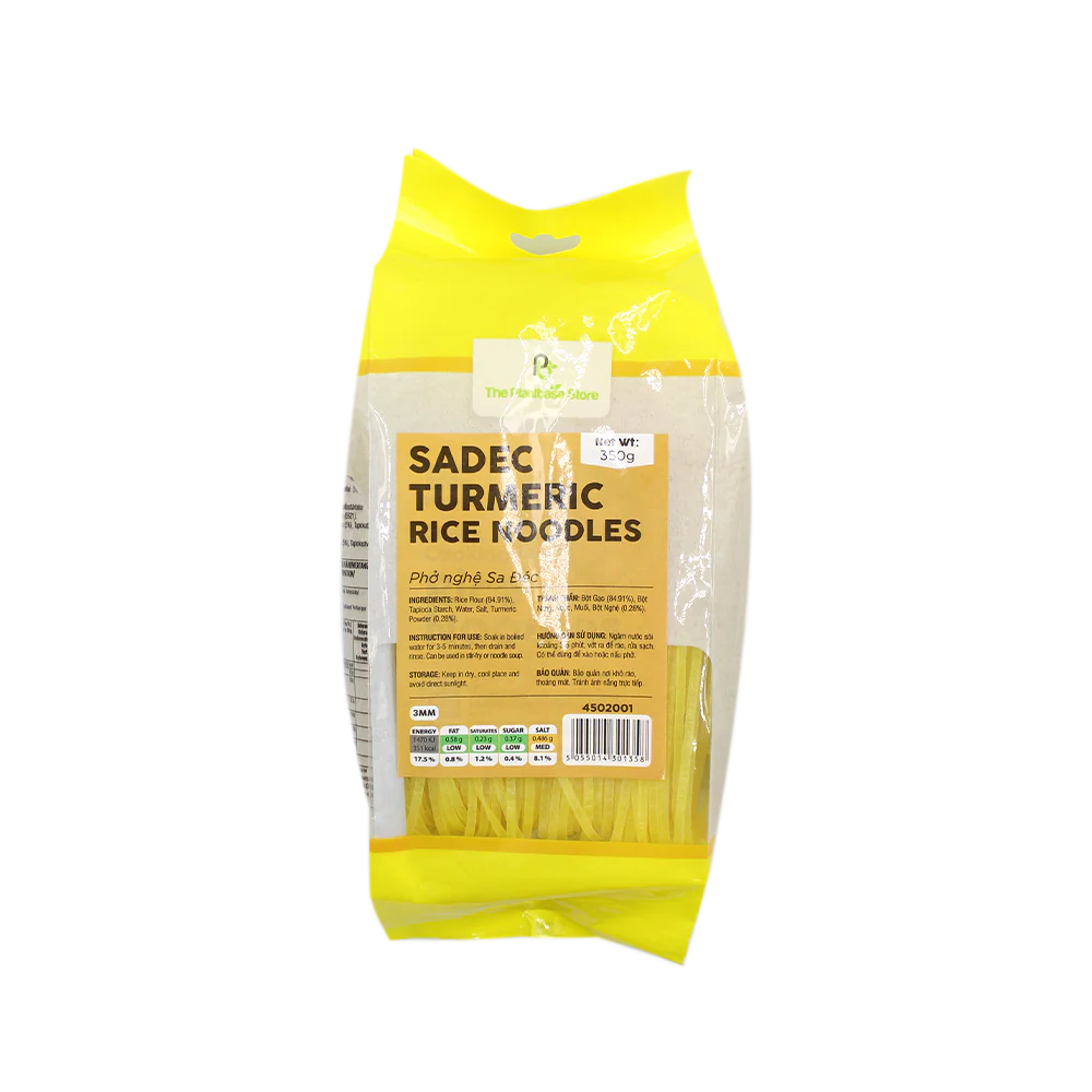 The Plantbase Store Sadec Turmeric Rice Noodles 3mm 350g (Case 25) - Image 2
