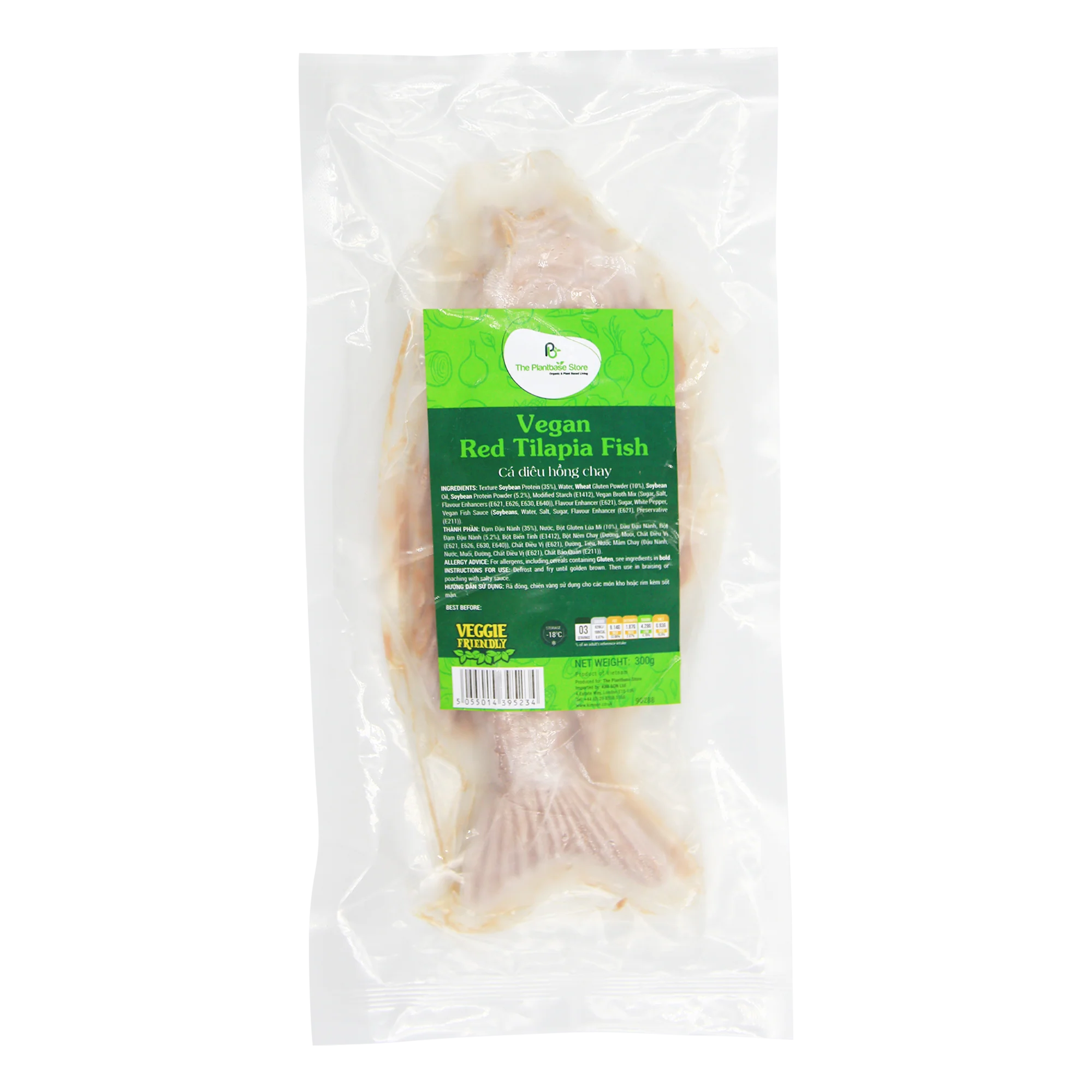 THE PLANTBASE STORE Vegan Red Tilapia Fish 300g (Frozen)