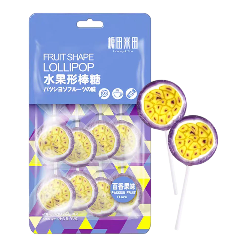 TOMMY & TIM Coffee Fruit-shaped Lolipop - Passion Fruit 90g