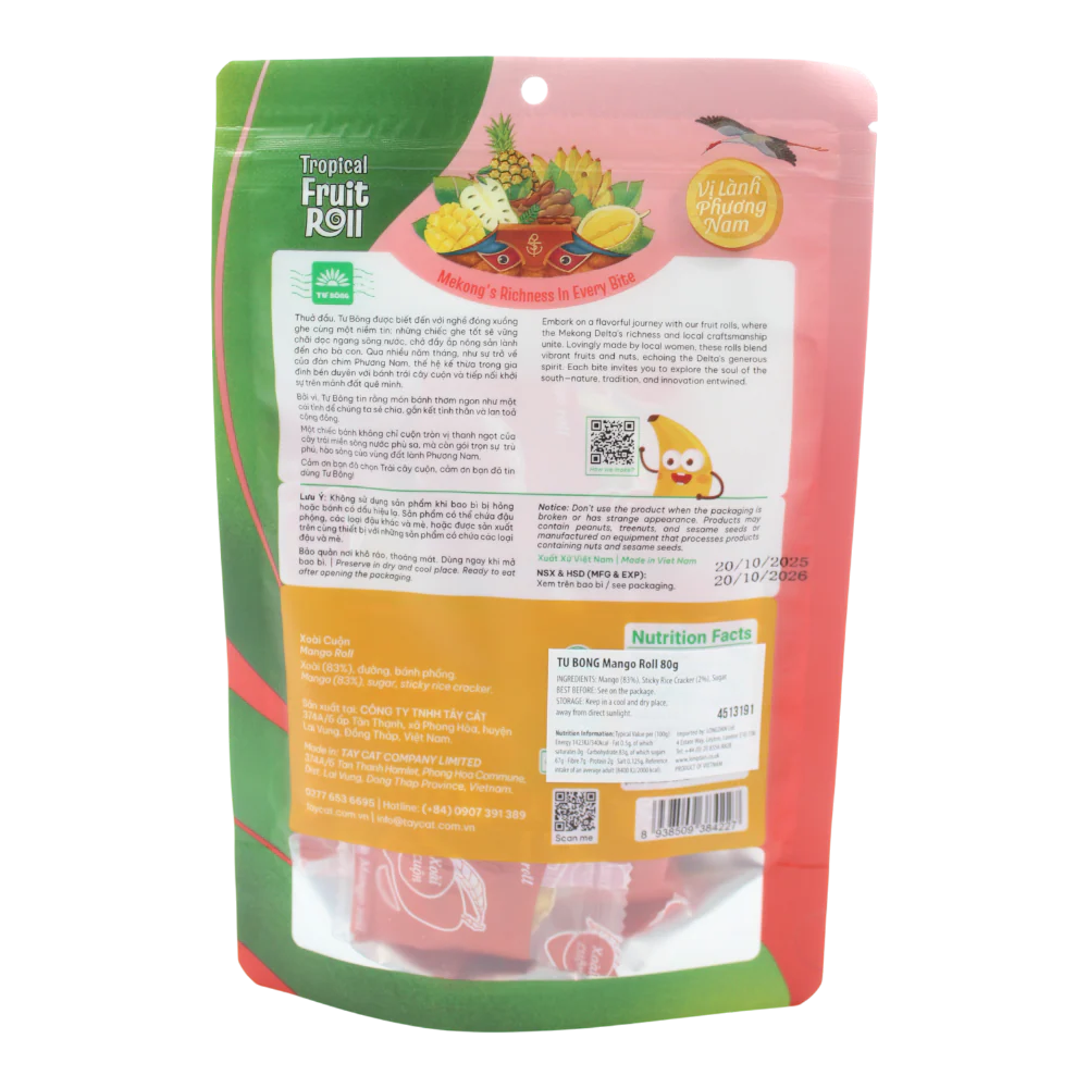 TU BONG Mango Roll 80g - Image 2