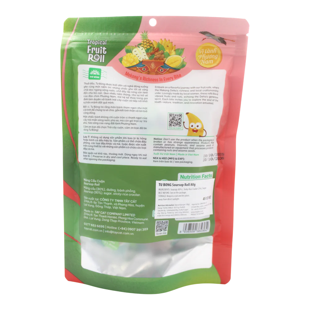 TU BONG Soursop Roll 80g (Case 50) - Image 2